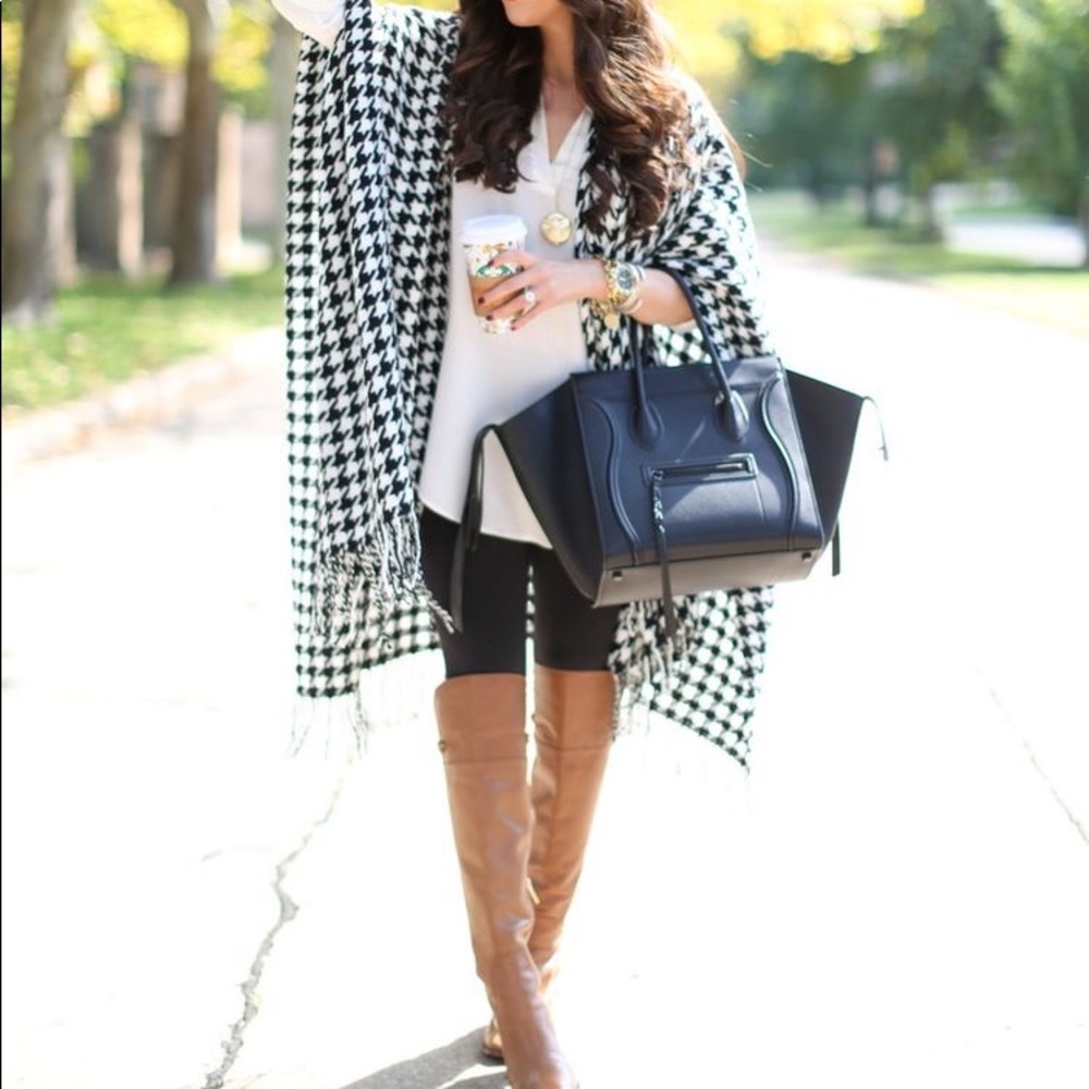 Bloomingdale’s Houndstooth Poncho